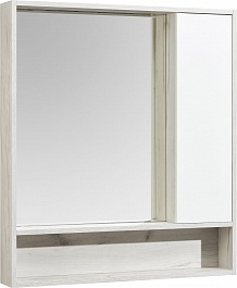Акватон Зеркальный шкаф Флай 80 дуб крафт/белый – фотография-1